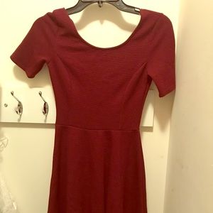 Ribbed skater dress
